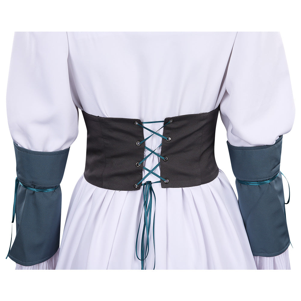 Game Final Fantasy Jill Warrick White Dress Outfits Cosplay Costume Halloween Carnival Suit