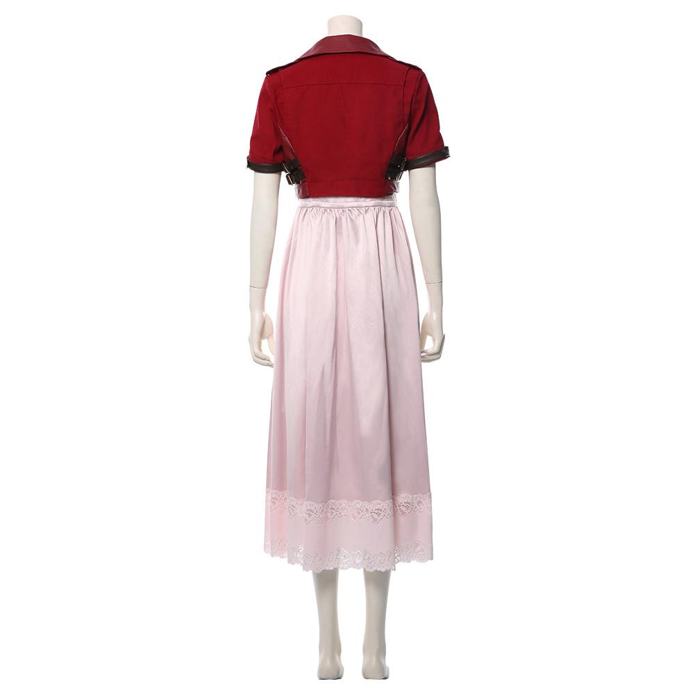 Game Final Fantasy VII Remake Aerith Gainsborough Cosplay Costume Halloween Carnival Suit