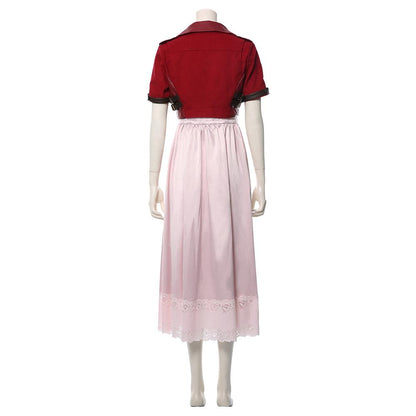 Game Final Fantasy VII Remake Aerith Gainsborough Cosplay Costume Halloween Carnival Suit