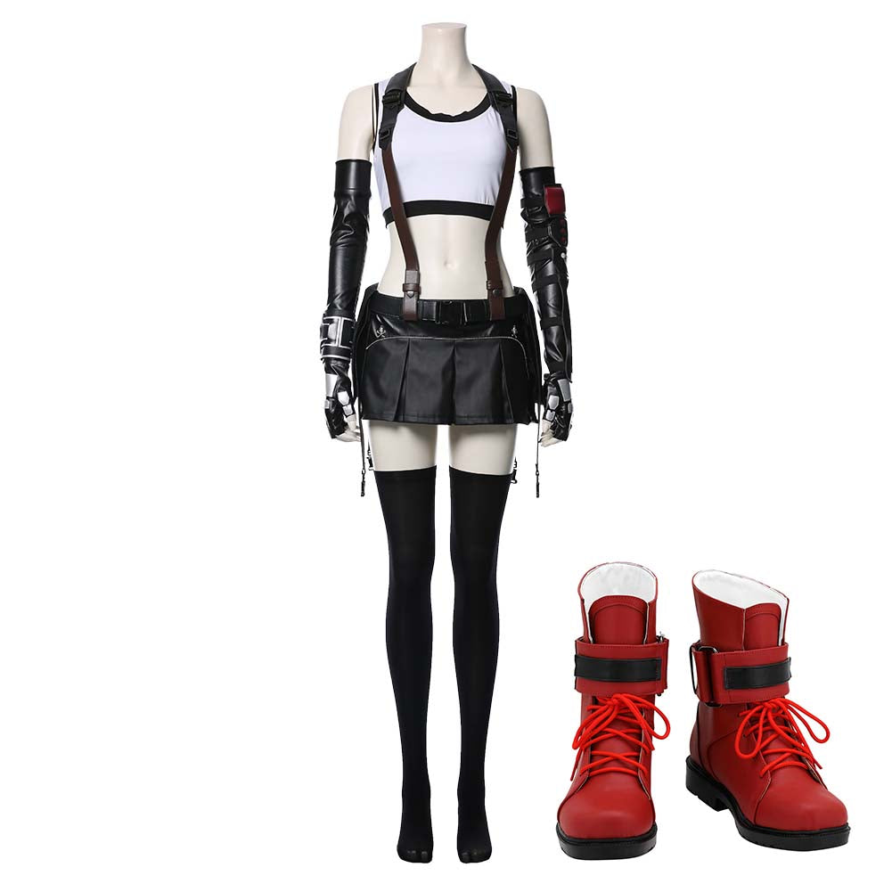 Game Final Fantasy VII Remake Tifa Lockhart Cosplay Costume Halloween Carnival Suit