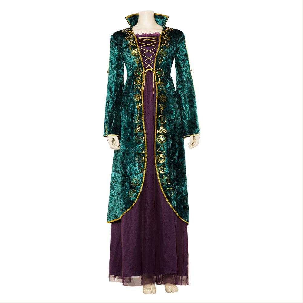 Movie Hocus Pocus Winifred Sanderson Cosplay Costume Outfit Dress Suit Uniform Halloween Carnival Suit