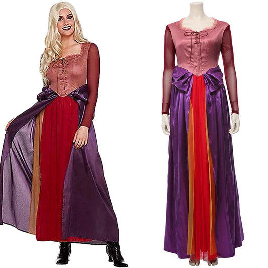 Movie Hocus Pocus Adult Sarah Sanderson Suit Cosplay Costume Halloween Carnival