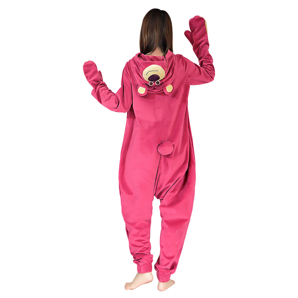 Film Toy Story 3 Lotso Erdbeerbär Cosplay Onesies Pyjama Männer Frauen Nachtwäsche Pyjamas Weihnachten Halloween Kostüm