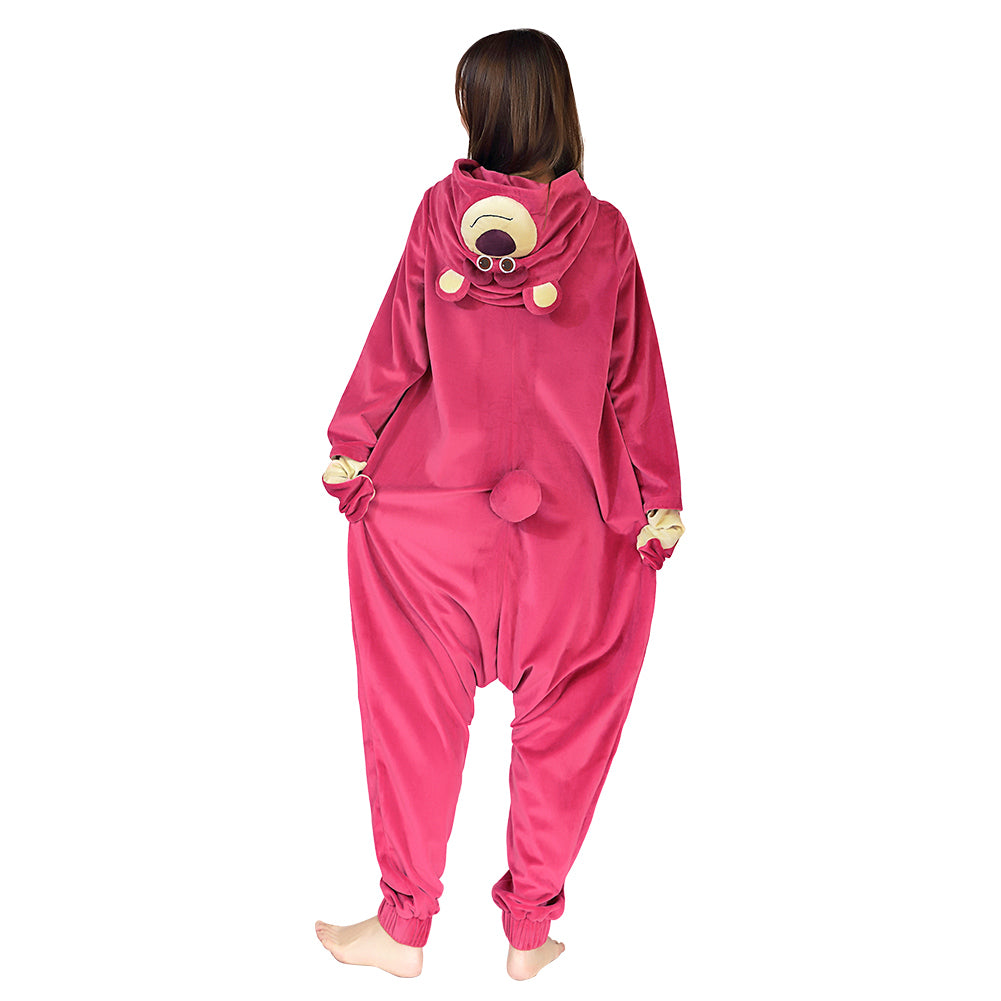 Film Toy Story 3 Lotso Erdbeerbär Cosplay Onesies Pyjama Männer Frauen Nachtwäsche Pyjamas Weihnachten Halloween Kostüm