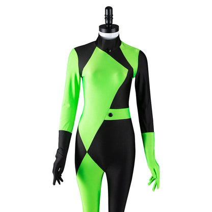 TV Series Kim Possible Shego Cosplay Costume Adult Jumpsuit Outfits Halloween Carnival Suit