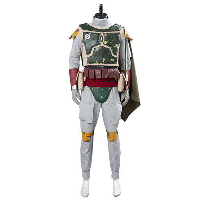 TV Series The Mando Season 2 Boba Fett Men Green Uniform Outfit Cosplay Costume Halloween Carnival Suit