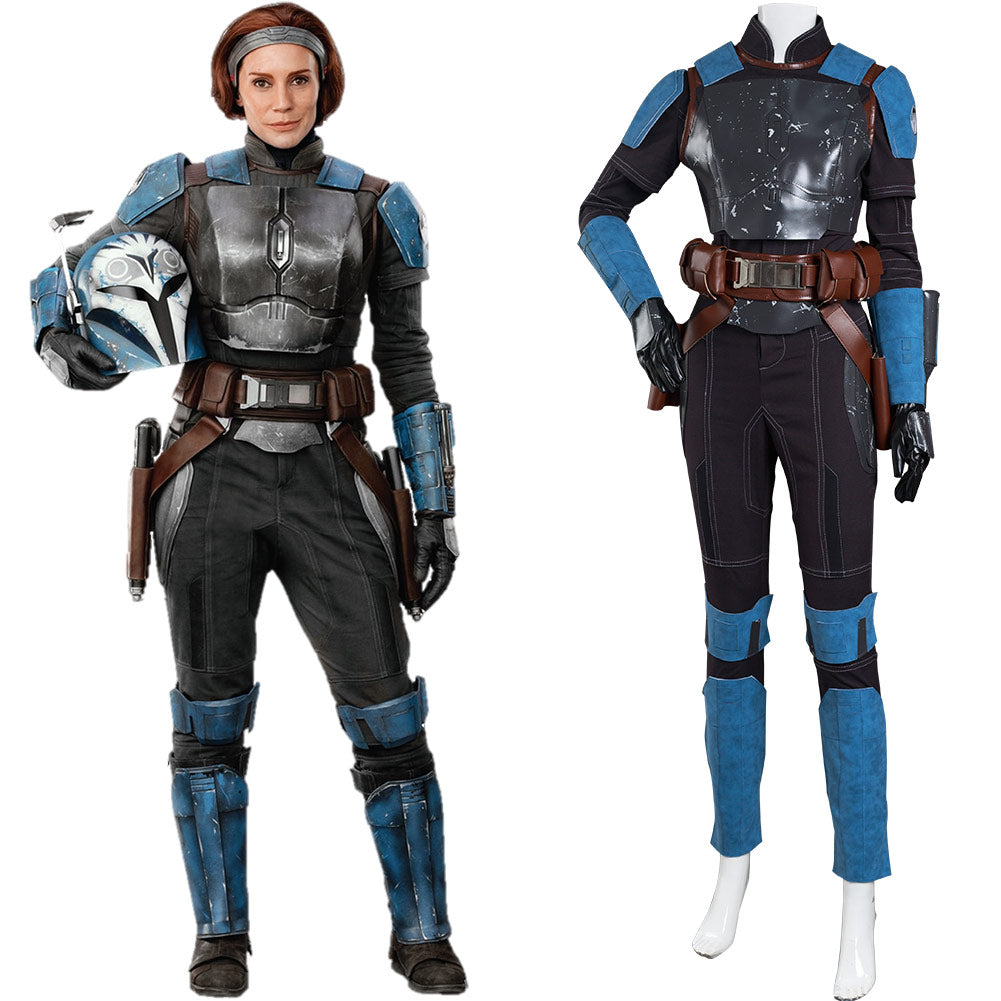 TV Series The Book Of Boba Fett Bo-Katan Kryze Blue Set Outfit Halloween Carnival Suit Cosplay Costume