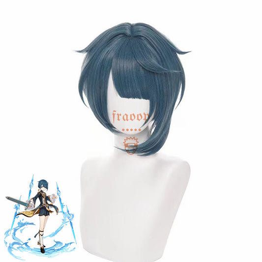 Genshin Impact Xingqiu Blue Cosplay Wig