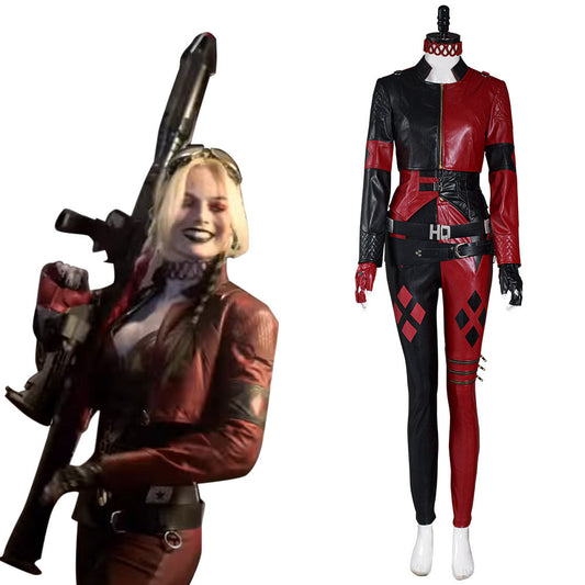 Film The Suicide Squad (2021) Weste Hose Outfit Harley Quinn Halloween Karneval Anzug Cosplay Kostüm