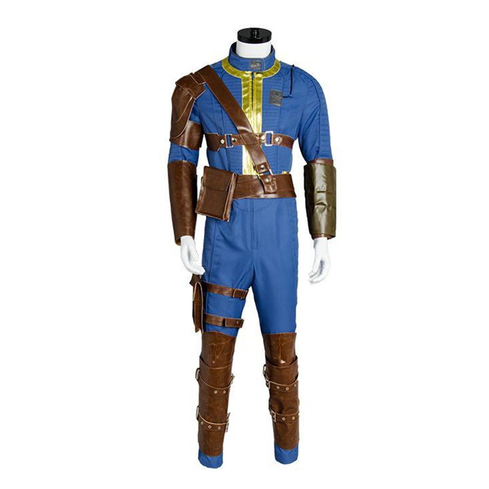 Game Fallout 4 FO Nate Vault #111 Outfit Jumpsuit Uniform Vault Dweller Cosplay Costume Halloween Carnival Suit