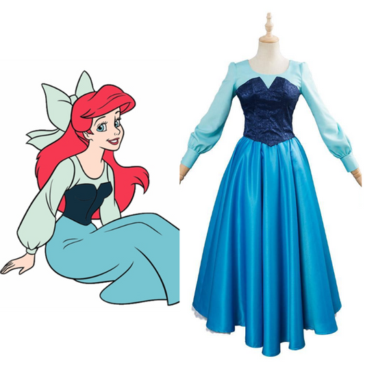 Movie The Little Mermaid Ariel Cosplay Costume Halloween Carnival Suit