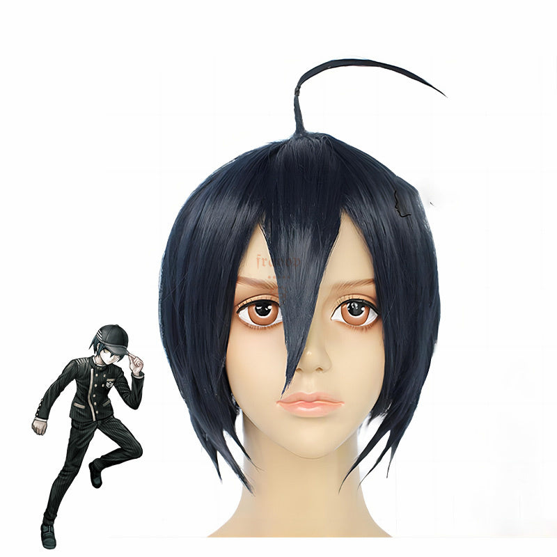 Danganronpa V3: Killing Harmony Shuichi Saihara Black Blue Cosplay Wig