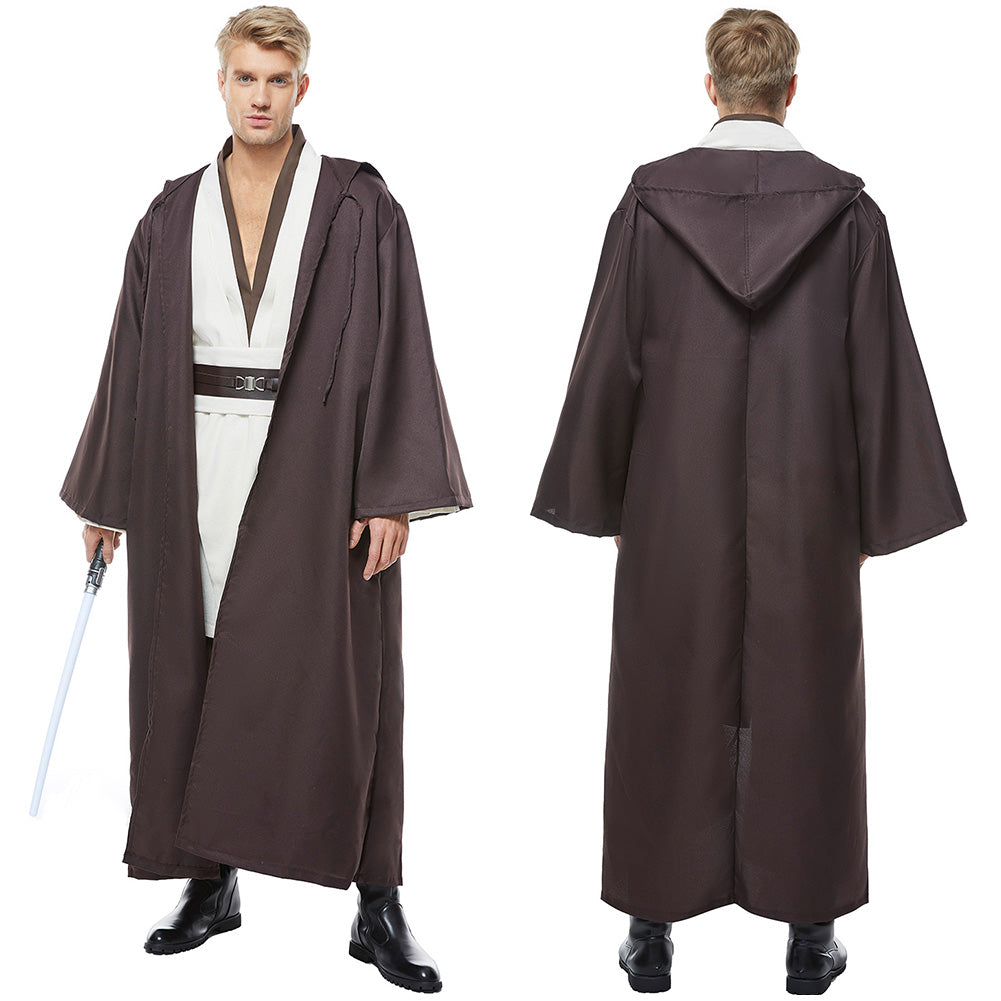 Movie Star Wars Kenobi Jedi TUNIC White Cosplay Costume Halloween Carnival Suit