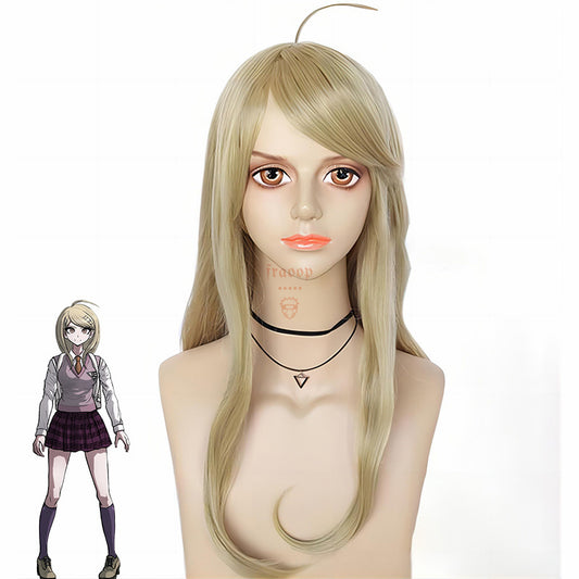 Danganronpa V3 Akamatsu kaede Blonde Long Cosplay Wigs