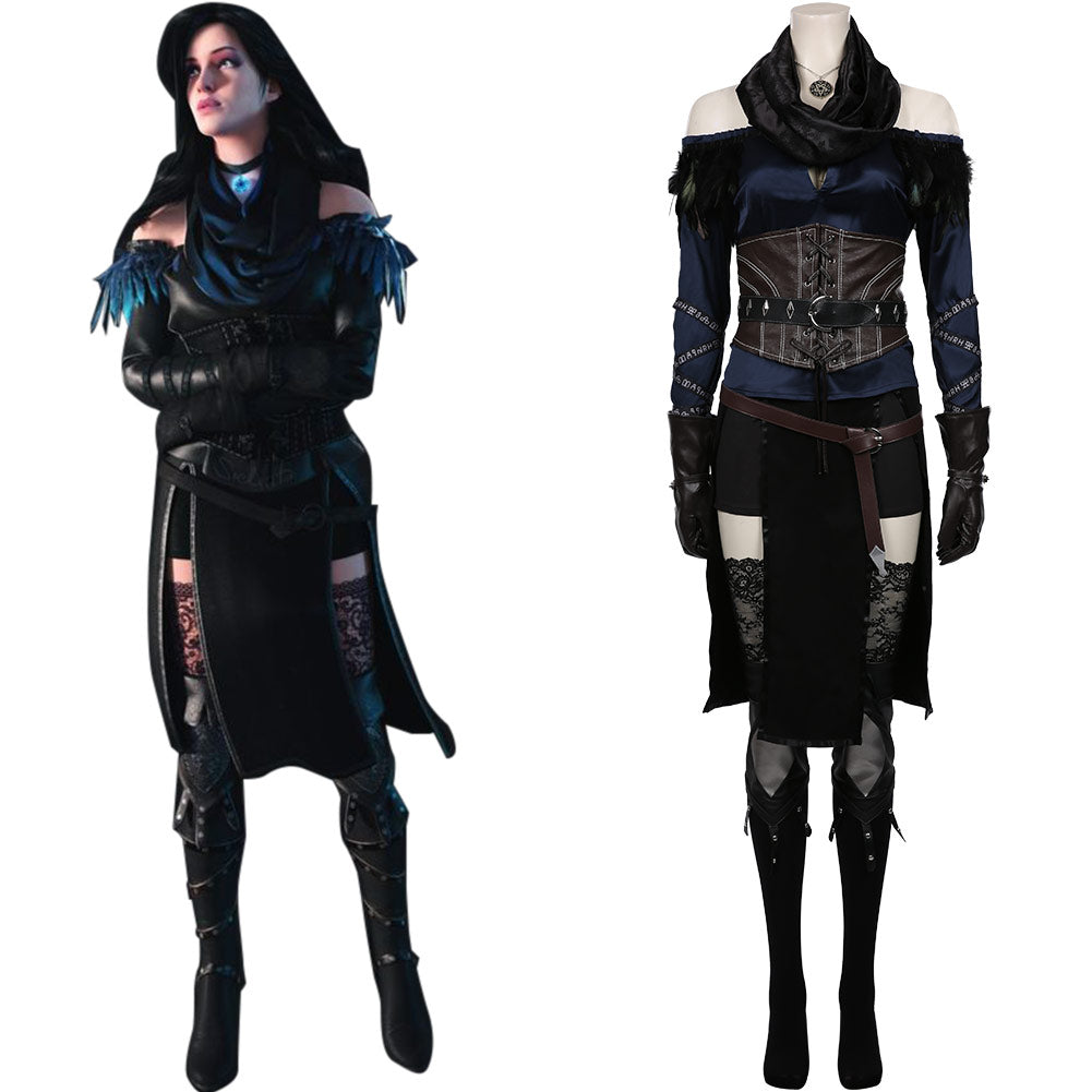 TV Series The Witcher 3: Wild Hunt Top Skirt Outfit Yennefer Halloween Carnival Suit Cosplay Costume