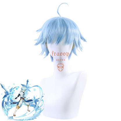 Genshin Impact Chongyun Blue Cosplay Wig