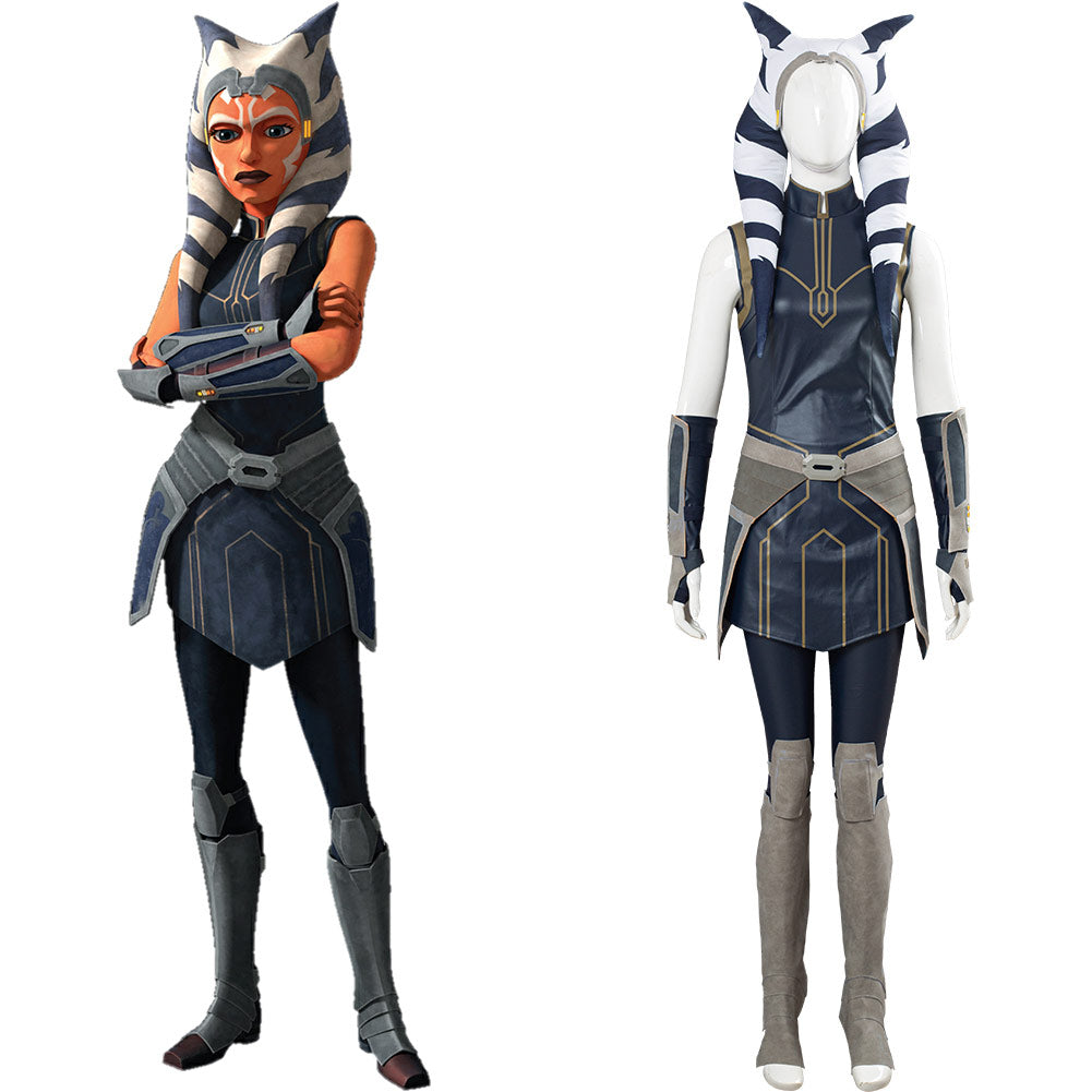 TV Ahsoka 2023 Ahsoka Tano Clone Wars Outfit Cosplay Kostüm Halloween Karneval Kostüm