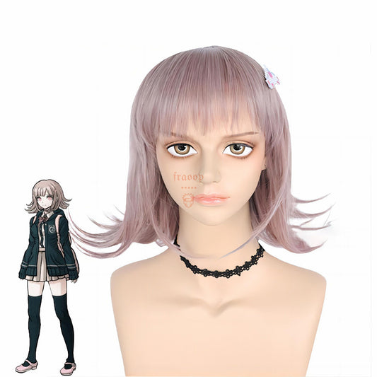 Danganronpa 2 Chiaki Nanami Light Pink Cosplay Wig