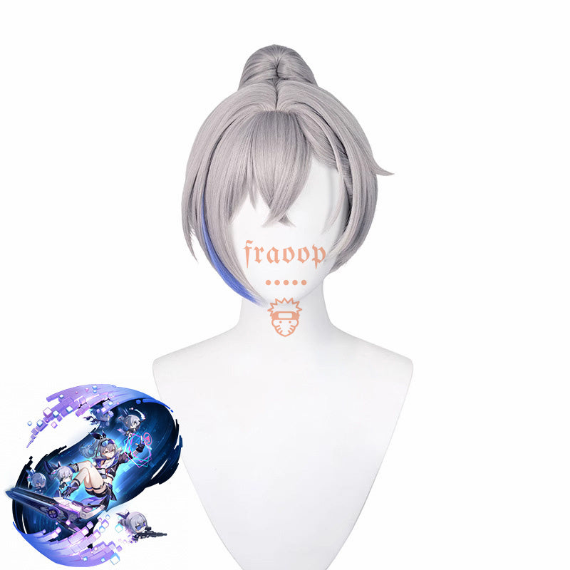 Honkai: Star Rail Silver Wolf Anti-gravity Silver Blue Cosplay Wig