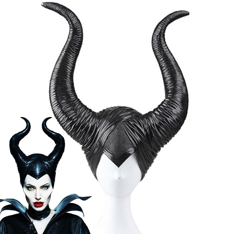 Disney Maleficent Movie Black Witch Angelina Jolie Headwear Cosplay Accessory Prop