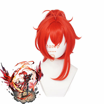 Genshin Impact Diluc Red Cosplay Wig