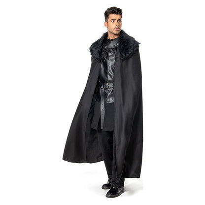 TV Series Game of Thrones Jon Snow Night's Watch Outfit Cosplay Costume Halloween Carnival Suit