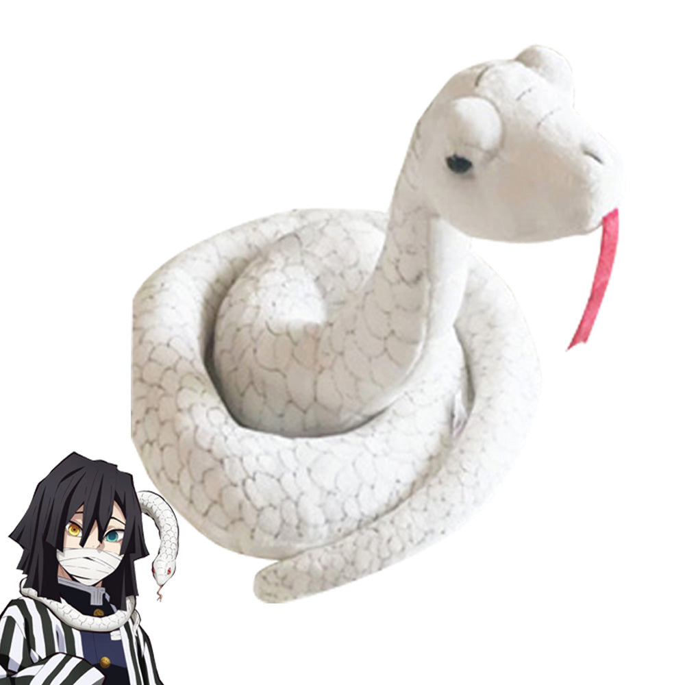 Demon Slayer: Kimetsu no Yaiba Obanai Iguro White Snake Halloween Cosplay Accessory Prop