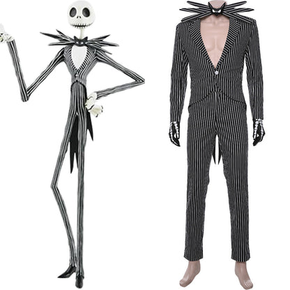 Movie The Nightmare Before Christmas Jack Skellington Uniform Cosplay Costume