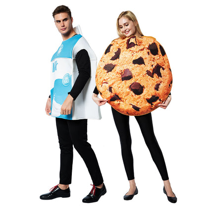 Halloween Couples Role-Playing Costume Milk Cookie Combination Suit for Party Stage Performance