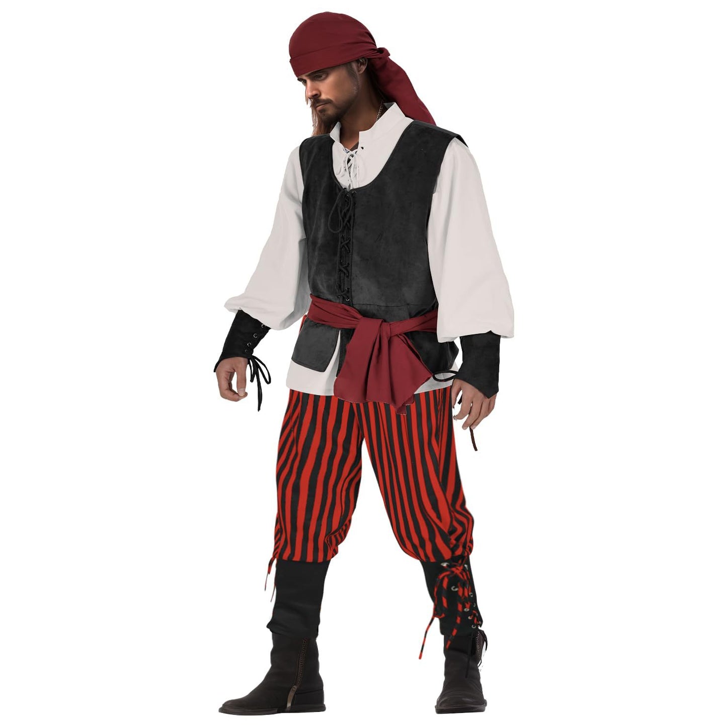 Medieval Renaissance Pirates Of The Caribbean Vest Halloween Pirate Costume