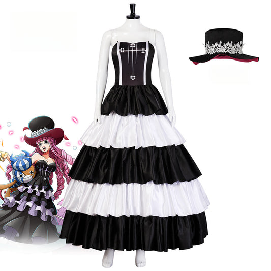 Anime One Piece Ghost Princess Perona Cos Costume Halloween Party Cosplay Cloth