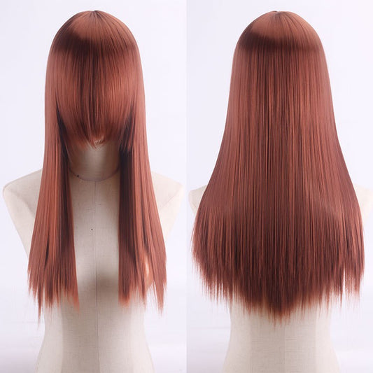 ZF - 26" Long Dark Brown Wig