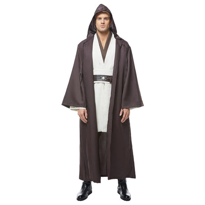 Movie Star Wars Kenobi Jedi TUNIC White Cosplay Costume Halloween Carnival Suit