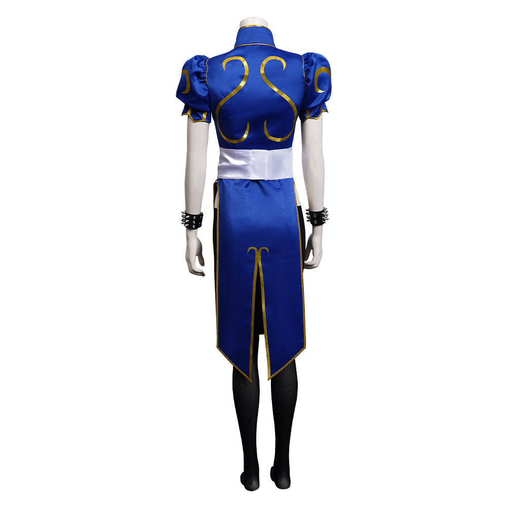 Game Street Fighter(SF) Chun-Li Cheongsam Dress Outfit Halloween Carnival Suit Cosplay Costume