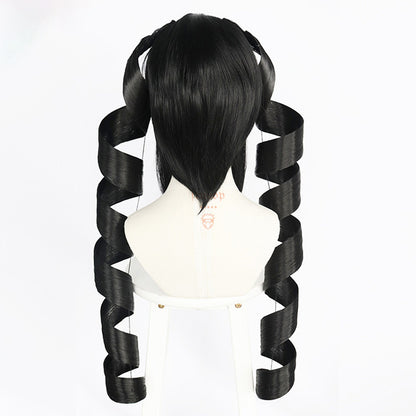 DanganRonpa Celestia Ludenberg Lange schwarze Cosplay-Perücke