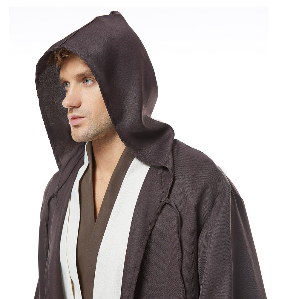 Movie Star Wars Kenobi Jedi TUNIC White Cosplay Costume Halloween Carnival Suit