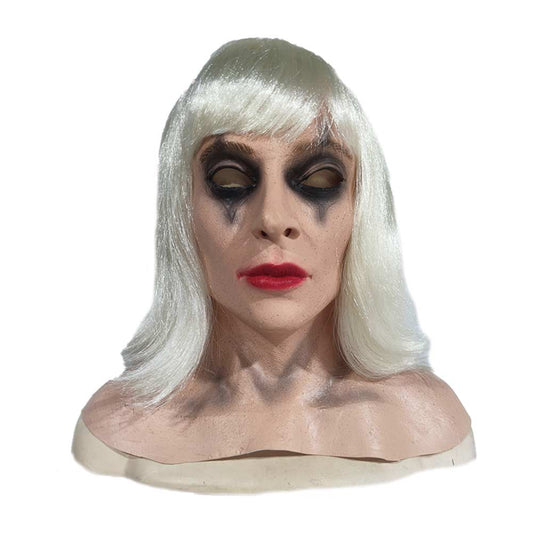 Movie Joker 2 (2024) Harley Quinn Cosplay Mask Wig