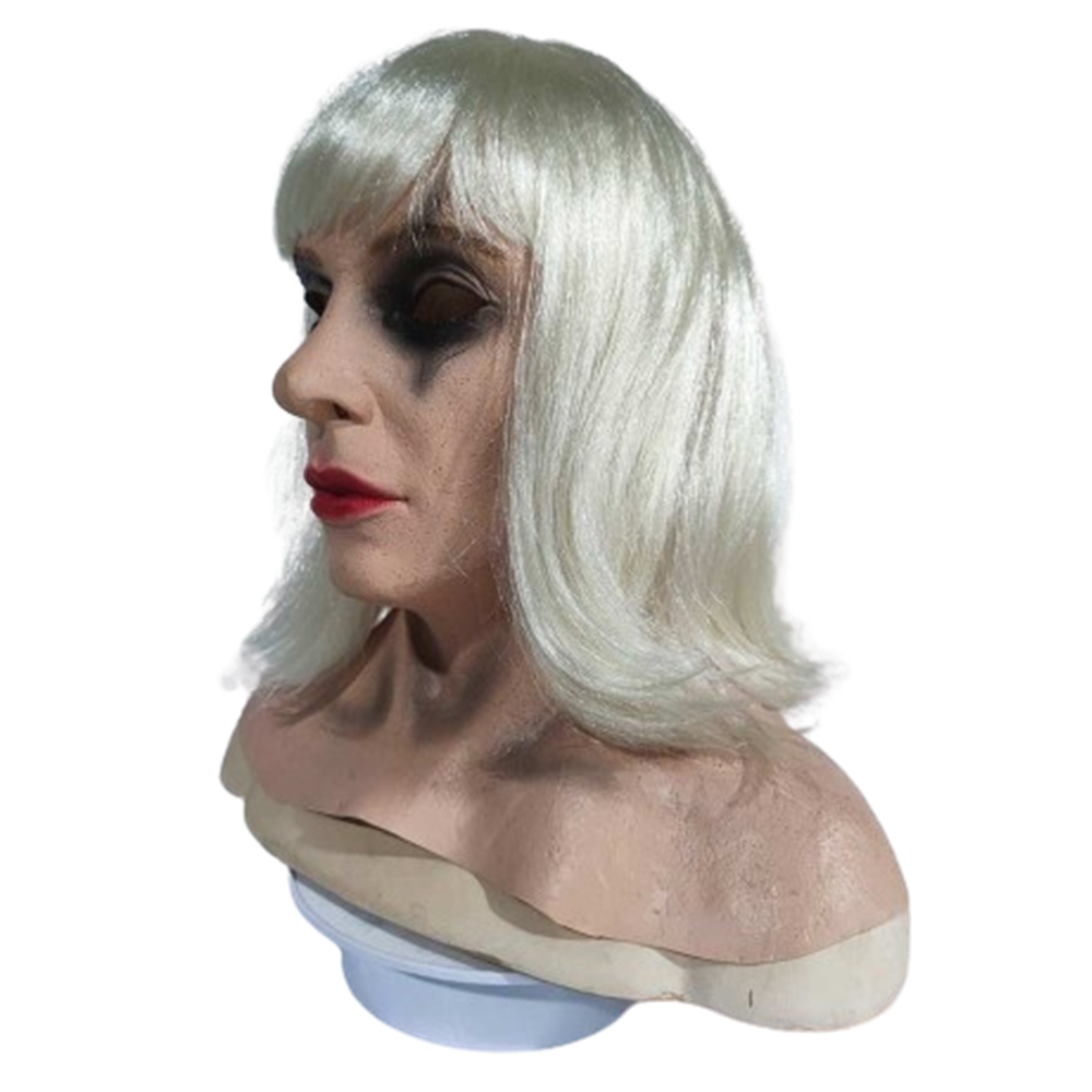 Movie Joker 2 (2024) Harley Quinn Cosplay Mask Wig