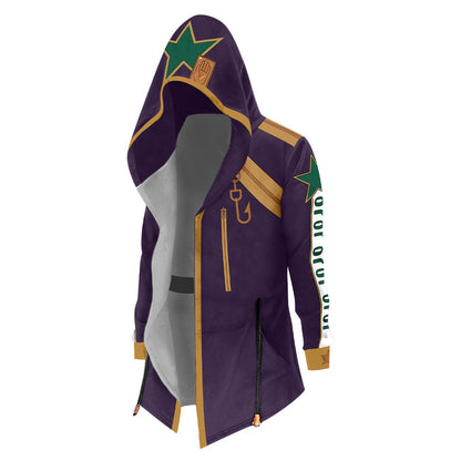 Anime Jotaro Cosplay Hoodie Jacket Coat Long Drawstring Sweatshirt