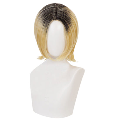 Anime Haikyuu!! Kenma Yellow Short Hair Cosplay Wig Halloween Carnival Props