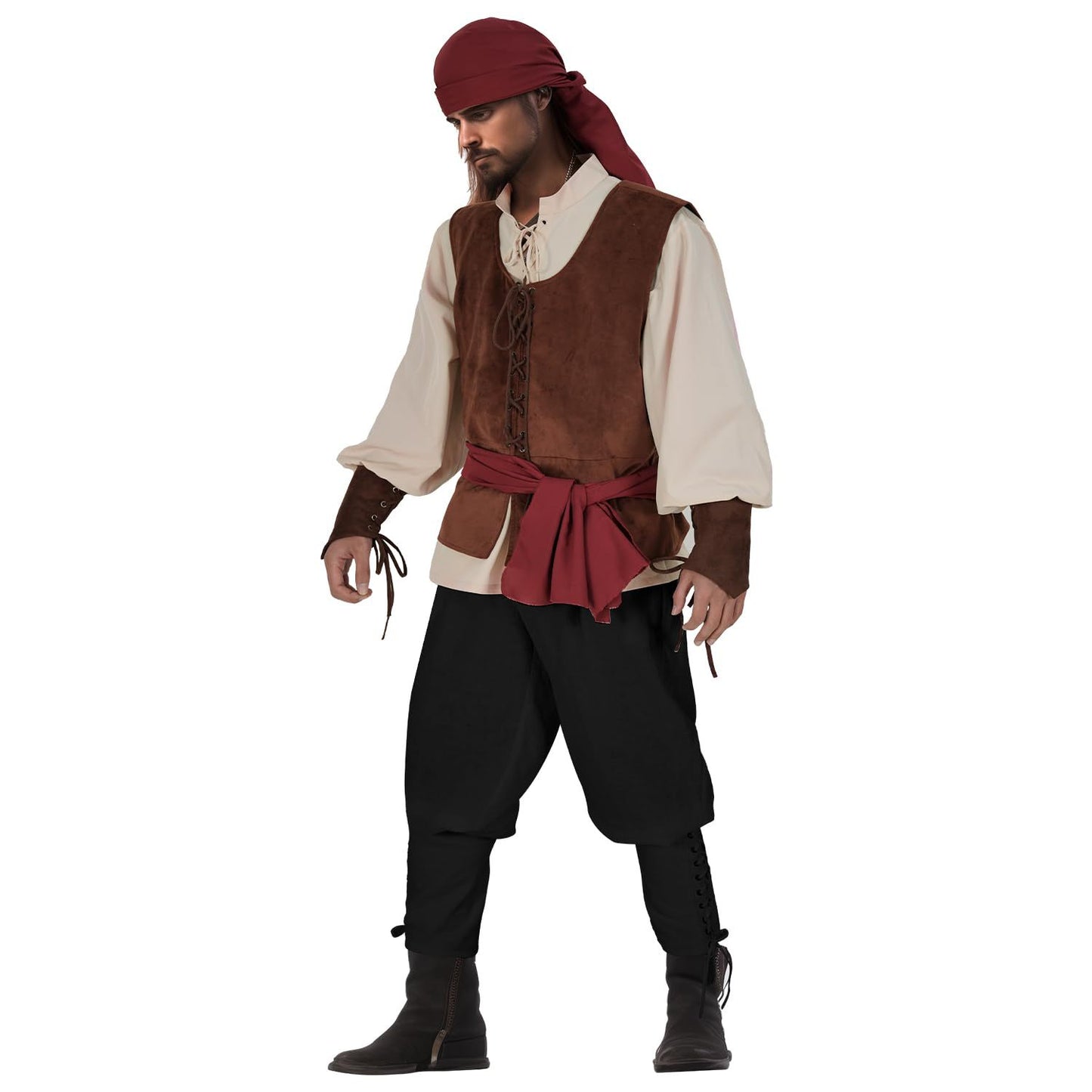 Medieval Renaissance Pirates Of The Caribbean Vest Halloween Pirate Costume