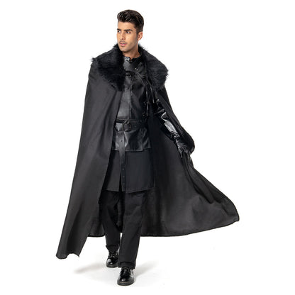 TV Series Game of Thrones Jon Snow Night's Watch Outfit Cosplay Costume Halloween Carnival Suit