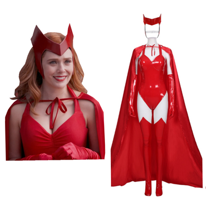 TV Series Wanda Vision 2020 Sexy Scarlet Witch Wanda Maximoff Women Outfit Halloween Carnival Costume Cosplay Costume