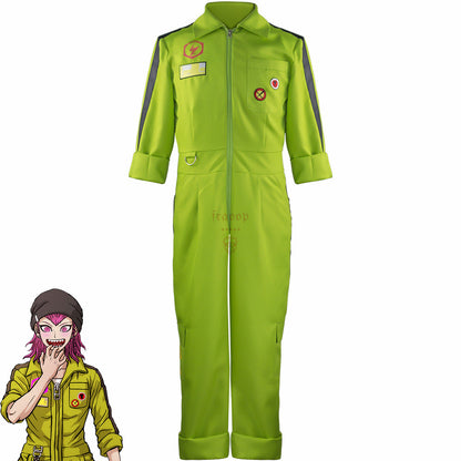 Danganronpa Kazuichi Souda Cosplay Costume Bright Green-yellow Jumpsuit