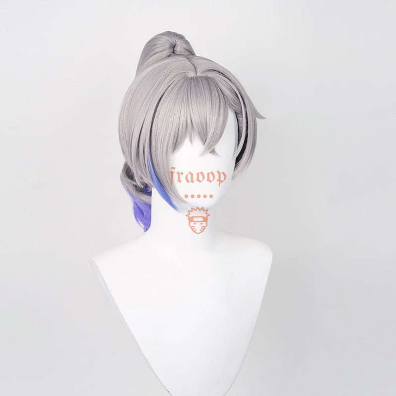 Honkai: Star Rail Silver Wolf Anti-gravity Silver Blue Cosplay Wig