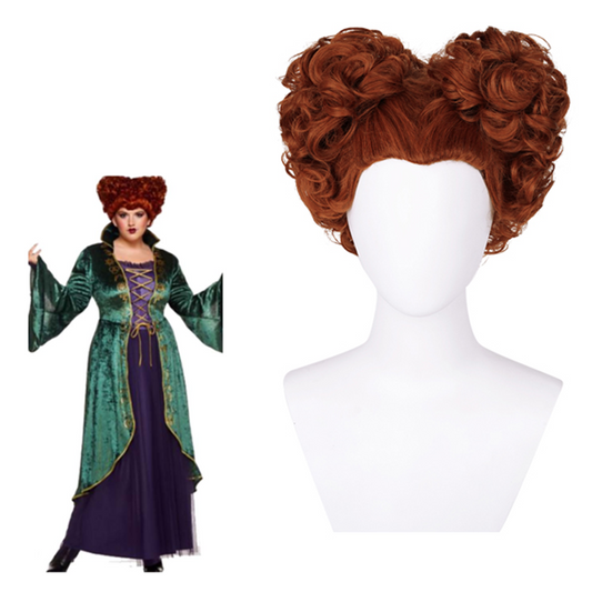 Movie Hocus Pocus Heat Resistant Synthetic Hair Winifred Sanderson Carnival Halloween Party Props Cosplay Wig