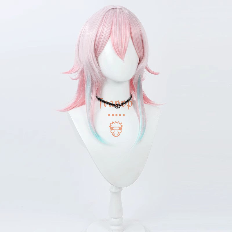 Honkai: Star Rail March 7th New Skin Pink Blue Cosplay Wig