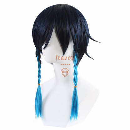 Genshin Impact Venti Blue Cosplay Wig