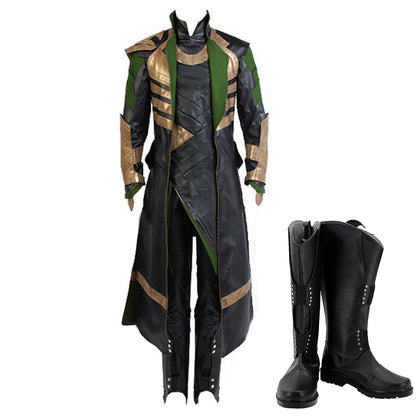 Movie Thor:The Dark World Loki Black Set Cosplay Costume Halloween Carnival Suit