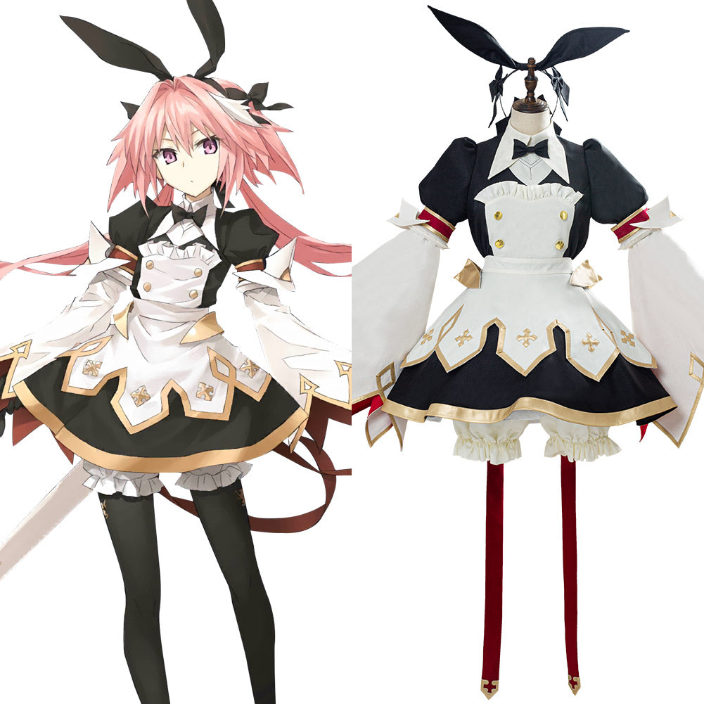 Game Fate/Grand Order Saber Astolfo Lolita Dress Full Set Cosplay Costume Halloween Carnival Suit